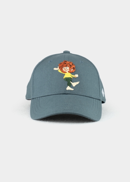Cap "Pumuckl tanzt" - graublau (Kinder)